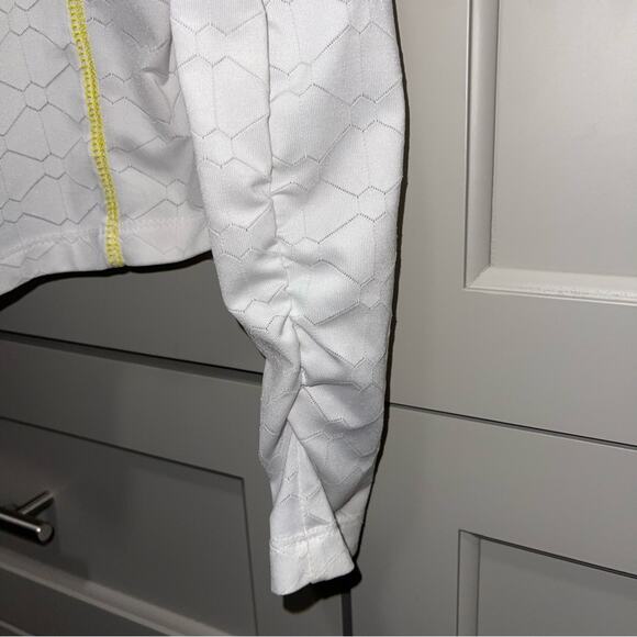 Lija Texas Longhorn Half Zip White and Yellow Small - Picture 6 of 8